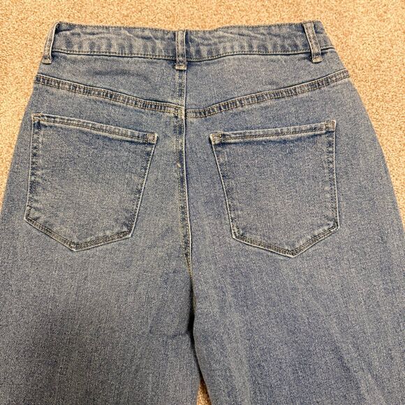 Vanilla Star Rip and Repair Mom Jeans High Waist Straight Leg Size 7 (W 28) - Picture 6 of 11